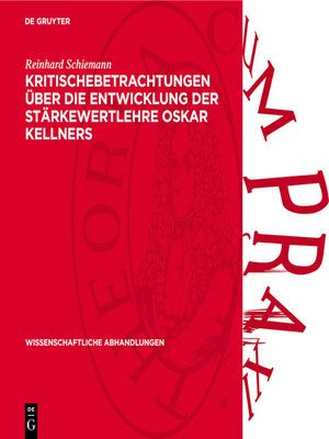 cover image of Kritischebetrachtungen über die Entwicklung der Stärkewertlehre Oskar Kellners